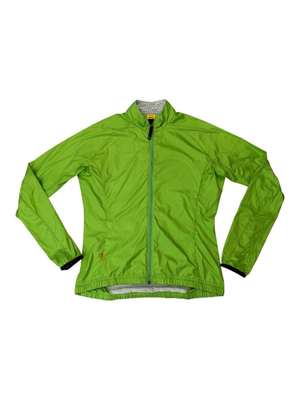 Mavic Full-Zip Cycling Wind Jacket | Neon Green | Men's Size XL | Pre-Owned